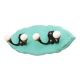 Sea Green Black Double Loop Ceramic Iron Wooden Hooks