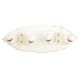 White Cream Double Loop Ceramic Iron Wooden Hooks