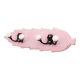 Pink Black Double Loop Ceramic Iron Wooden Hooks