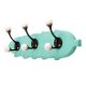 Sea Green Black Double Loop Ceramic Iron Wooden Hooks
