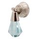 Turquoise Octagon Glass Pull Teardrop Dresser Knob 
