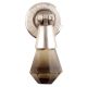 Champagne Octagon Glass Pull Teardrop Wardrobe Knob
