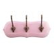 Pink Antique Small Wall Wooden Iron Hooks