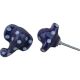 Purple Polka Elephant Face Knob