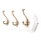 White Golden Small Wall Wooden Iron Hooks