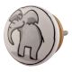 Grey Elephant Ceramic Flat Dresser Knob Online