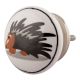 Black Hedgehog Ceramic Flat Cabinet Knob Online