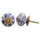 Blue Floral Knob