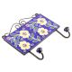 Navy Blue Yellow Flower Tiles Hooks