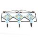 Turquoise Yellow Flower Tiles Hooks 