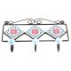 Turquoise Red Floral Tiles Hooks