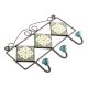 Forest Green White Floral Tiles Hook