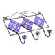 Navy Blue Yellow Tiny Flower Tiles Hooks
