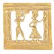 Brass Dhokra Wall Hanging Tribal Man Playing Saxophone & Woman Dancing
