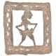 Brass Rustic Dhokra Wall Art Hanging Tribal Man Playing Dholak