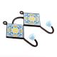  Turquoise Yellow Sunflower Tiles Hooks