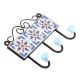 Turquoise Yellow Tiny Flower Tiles Hooks