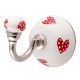 Red Heart Ceramic Wall Hooks
