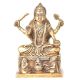 Brass Goddess Sarswati Sitting On A Raised Platform