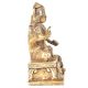 Brass Goddess Sarswati Sitting On A Raised Platform