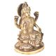 Brass Goddess Laxmi Sitting On A Lotus