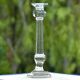 Long Glass Candle Holder With Round Base