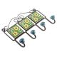 Forest Green And Yellow Flower Tiles Hooks 