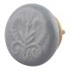 Grey Leaf Ceramic Flat Cabinet Knob Online 