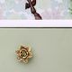 Golden Rose Flower Metal Cabinet Knob