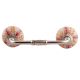 Red Leaf Flora Ceramic Bridge Handles