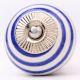 Navy Blue Striped Knob