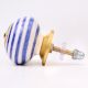 Navy Blue Striped Knob