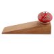 Red Calla Lily Brown Etched Ceramic Door Stopper