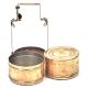 Vintage Brass Tiffin Box With Two Containers