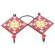 Red And Yellow Floral Tiles Hooks