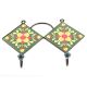 Forest Green And Yellow Ceramic Floral Tiles Hooks