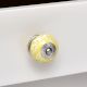 Yellow Leaf Ceramic Floral Drawer Knob Online
