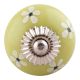Lime Green Tiny Flower Ceramic Cabinet Knob Online