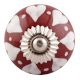 Cherry And White Heart Ceramic Drawer Knobs Online