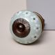 Sage Green And White Tiny Flower Ceramic Drawer Knob Online