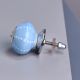 Turquoise Line Dotted Ceramic Floral Dresser Knobs Online