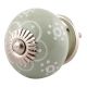 Sage Green Floral Ceramic  Wardrobe Knobs Onine