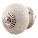 Cream Tiny Flower Ceramic Knobs Online