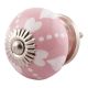 Pink Heart Ceramic Floral Drawer Knobs