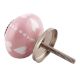 Pink Heart Ceramic Floral Drawer Knobs