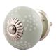 Sage Green Dotted Ceramic Knob