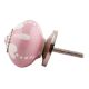 Pink Heart Ceramic Floral Knobs