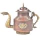 Brass Copper Teapot Embossed Design