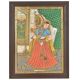 Tanjore Painting of The Royal Lady With Embellishments Framed