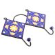 Navy Blue And Yellow Sun Flower Tiles Hooks